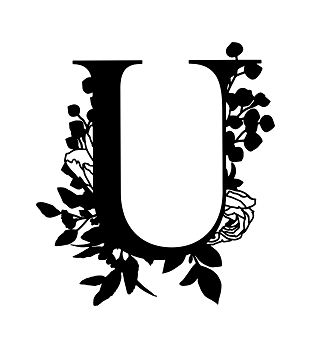 Floral Letter U