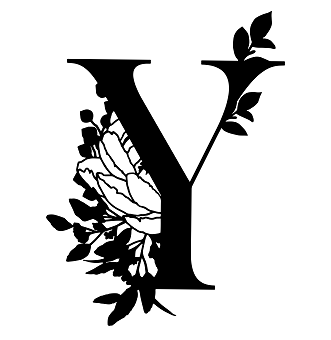 Floral Letter Y