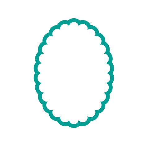 Fluted oval cookie cutter