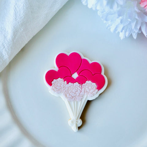 Ballons coeur fleuris