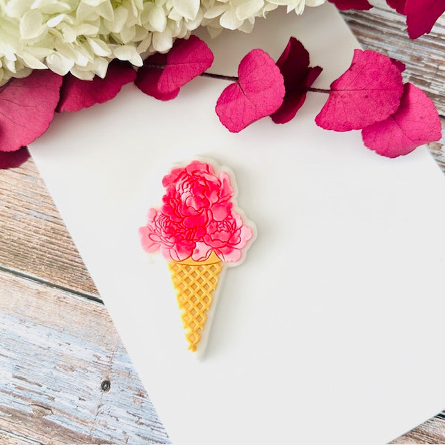 Glace fleurie