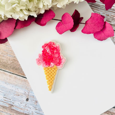 Glace fleurie