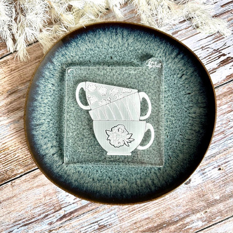 Stacked teacups